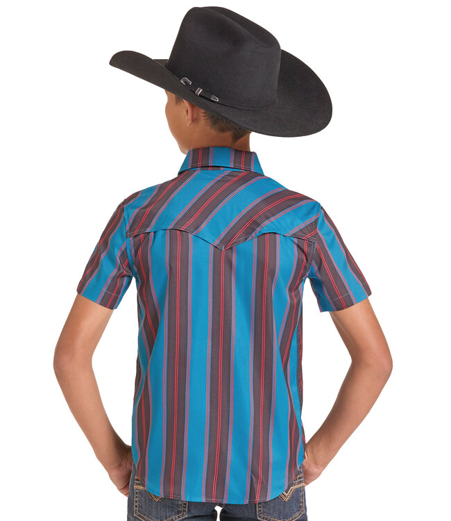 BBN3S09453 TEK STRIPE PRINTED SS TEAL