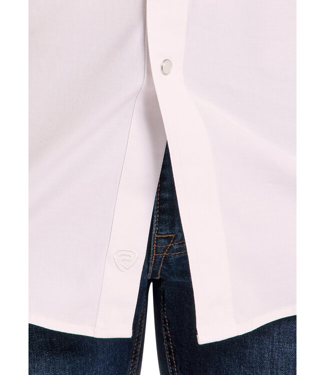 BMN2S09439 RR SOLID TWILL LS SNAP WHITE
