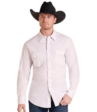 Panhandle Slim BMN2S09439 RR SOLID TWILL LS SNAP WHITE