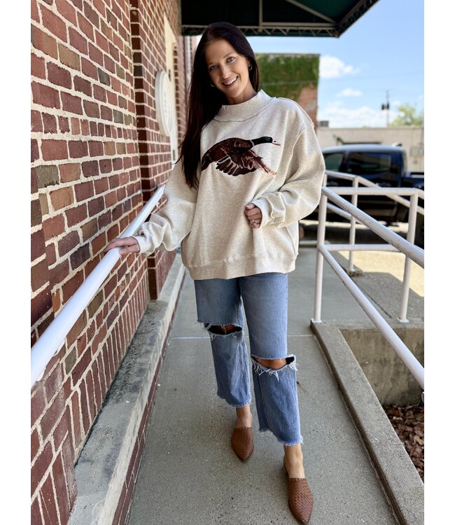Mallard Mock Neck Sweatshirt IT2594