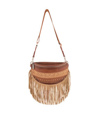 2510451321 RED DIRT HAT CO LADIES SLING POUCH TAN W/BUCKSTITCH