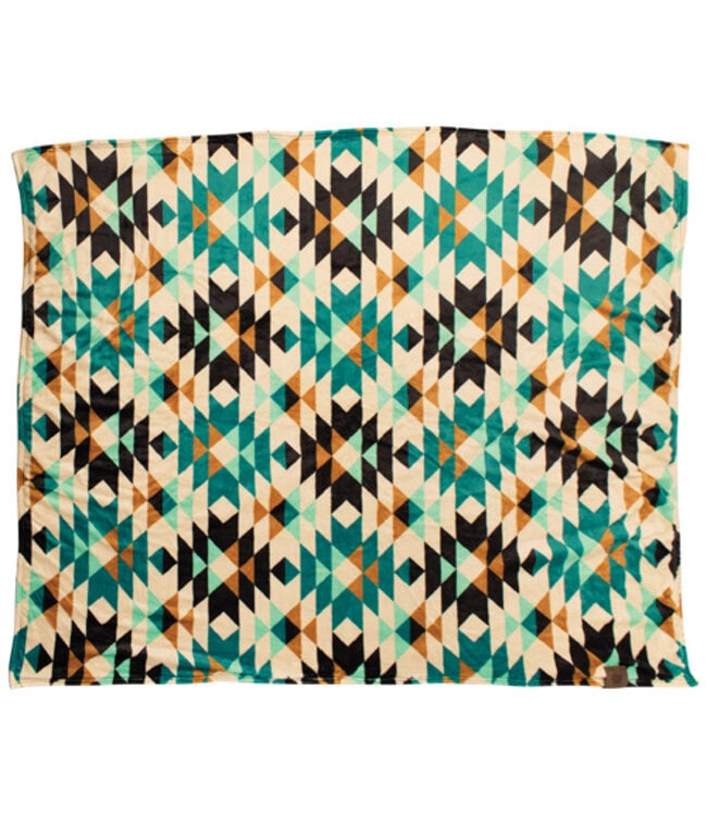 2621891353 RED DIRT HAT CO FLEECE BLANKET TURQUOISE AZTEC