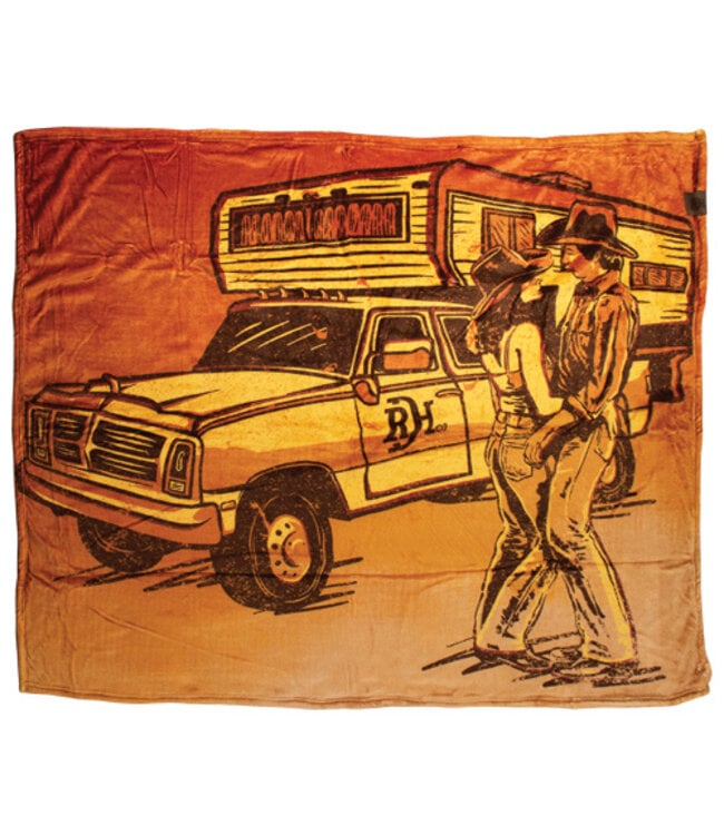 2621891351 RED DIRT HAT CO FLEECE BLANKET RODEO READY