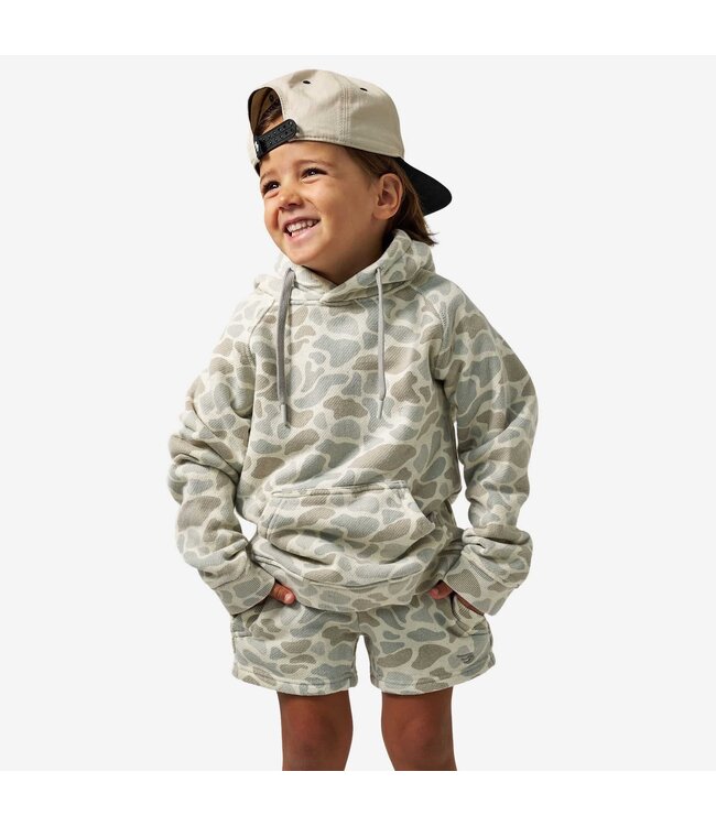 Youth Vintage Washed Fleece Hoodie Classic Deer Camo