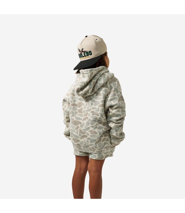 Youth Vintage Washed Fleece Hoodie Classic Deer Camo