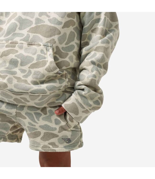 Youth Vintage Washed Fleece Hoodie Classic Deer Camo