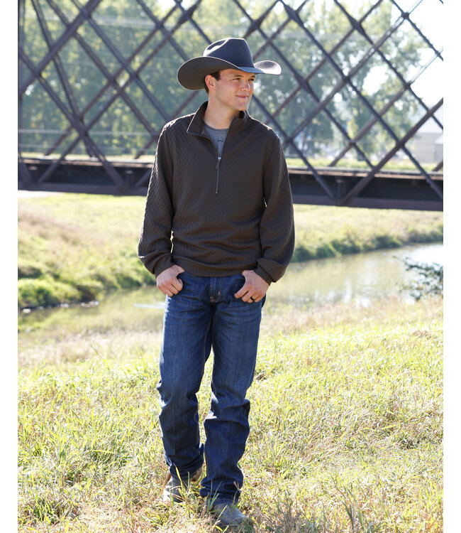 MWK1957002 1/2 ZIP PULLOVER BRN