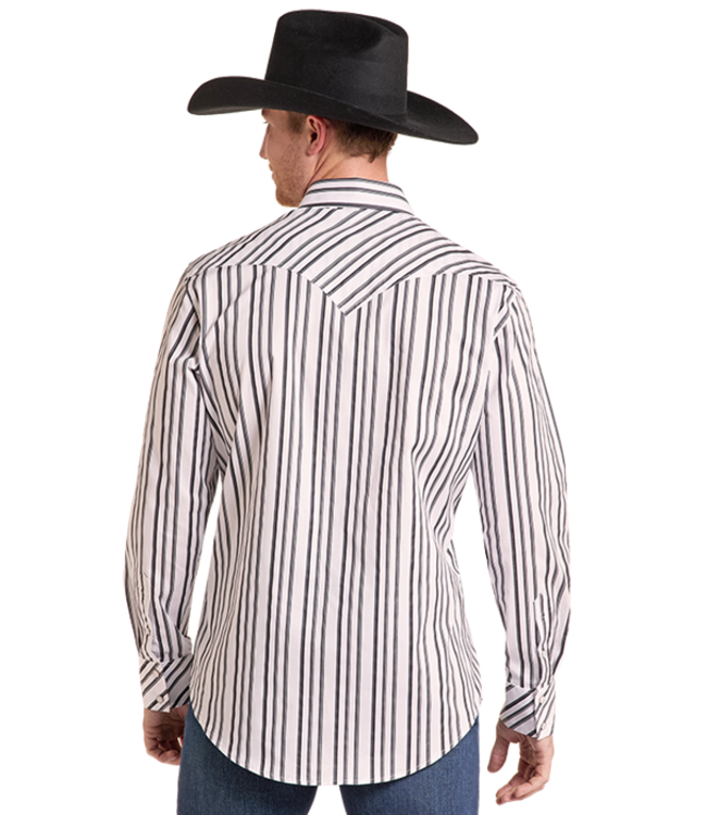 BMN2S09423 RR STRIPE PRINTED LS SNAP GREY