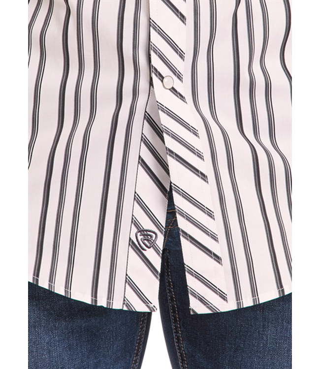 BMN2S09423 RR STRIPE PRINTED LS SNAP GREY