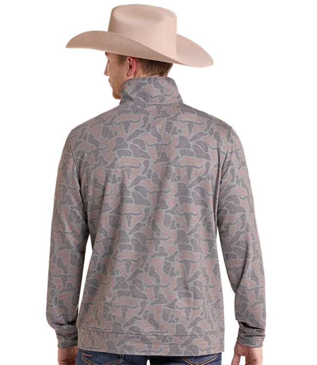 BM91T09634 CAMO JERSEY PULLOVER CHOCOLATE
