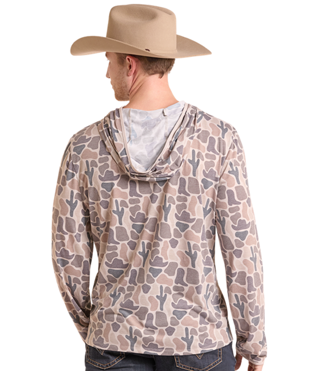 BM22T09614 CAMO PRINTED LITE HOODIE TEE