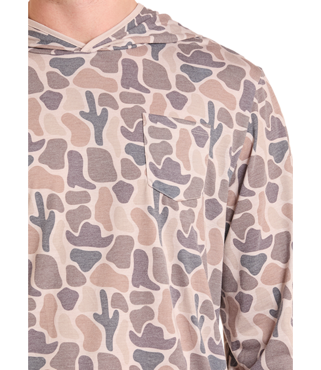 BM22T09614 CAMO PRINTED LITE HOODIE TEE