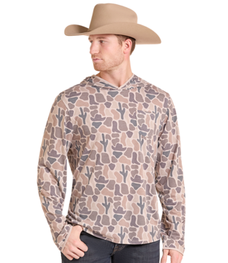 Panhandle Slim BM22T09614 CAMO PRINTED LITE HOODIE TEE