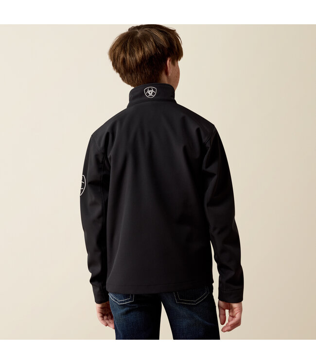 10079694 BOYS LOGO SOFTSHELL JKT BLK