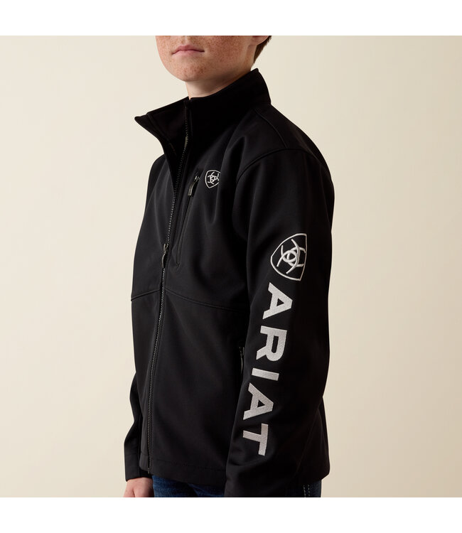10079694 BOYS LOGO SOFTSHELL JKT BLK
