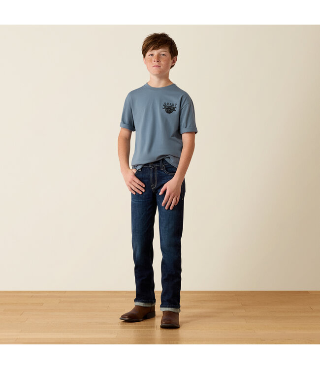 10080600 BOYS ARIAT ROPE AND RIDE SS TSHRT