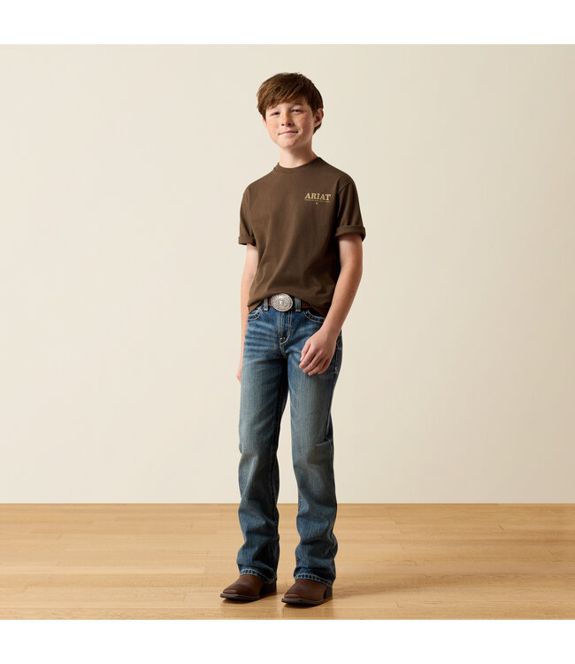 10080632 BOYS ARIAT MOUNTAIN BULL SS TSHRT