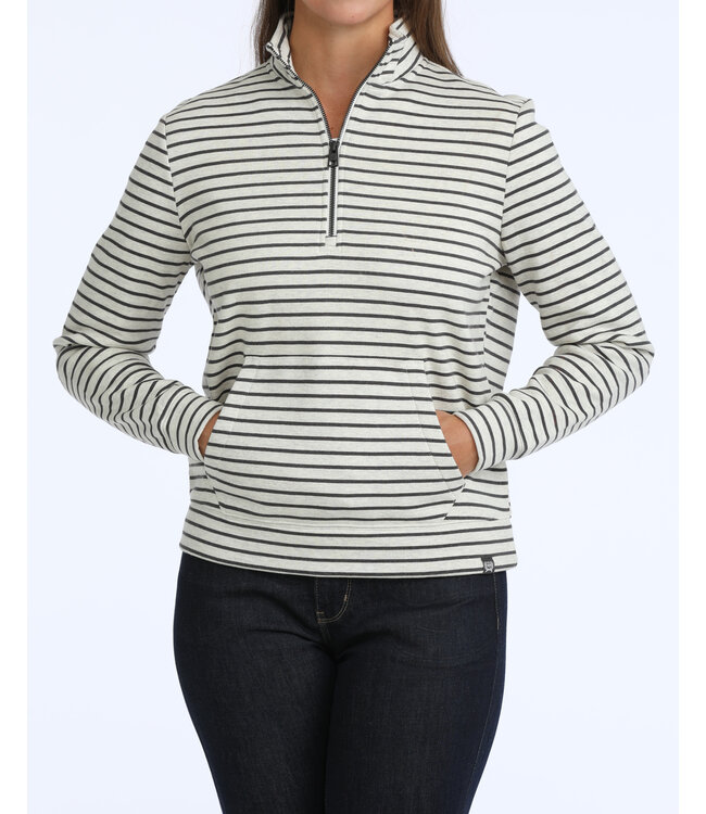 MAK7926001 LADIES 1/4 ZIP WHT