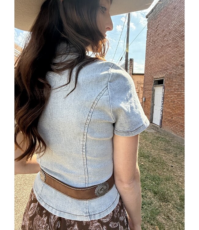 The Dunes Chambray Top MN5424