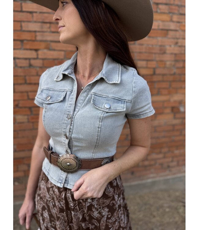 The Dunes Chambray Top MN5424