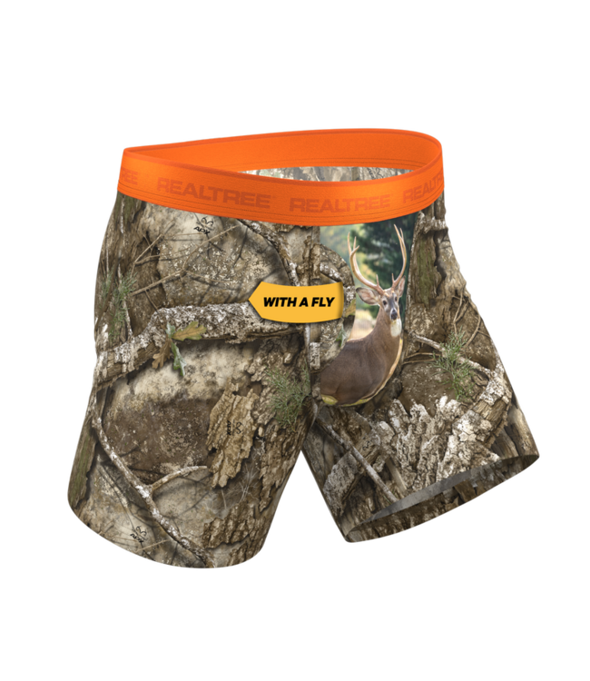 The Wild Game Realtree Neon Orange Ball Hammock Pouch Underwear With Fly