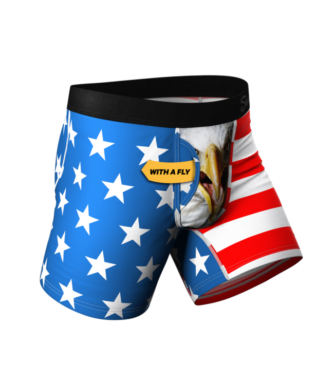The Mascot American Flag Ball Hammock Pouch Underwear With Fly