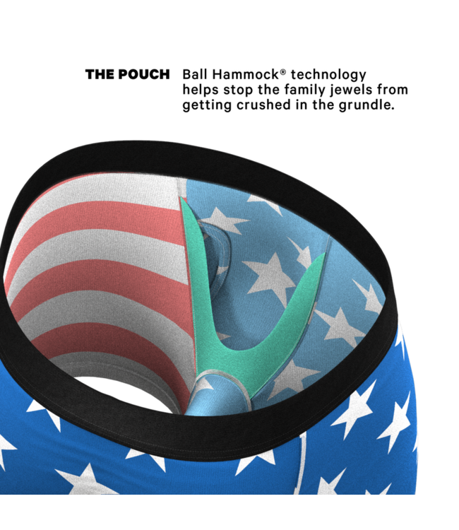The Mascot American Flag Ball Hammock Pouch Underwear With Fly