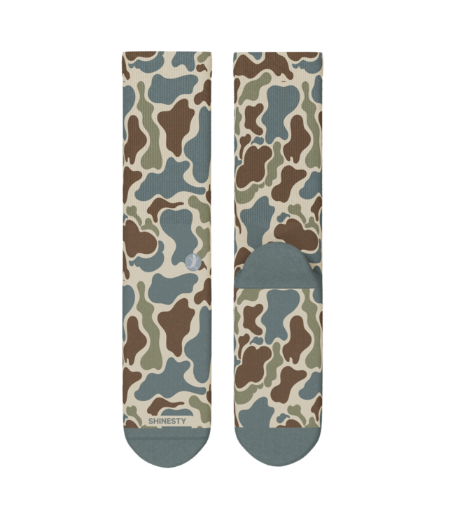 The Blender Grey Duck Camo Heel Hammock Crew Socks