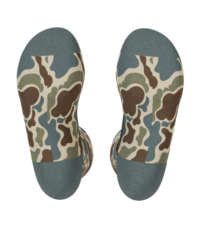 The Blender Grey Duck Camo Heel Hammock Crew Socks