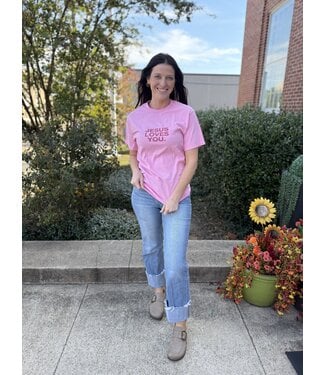 Jesus Loves You Co Jesus Loves You Pink Clay Tee