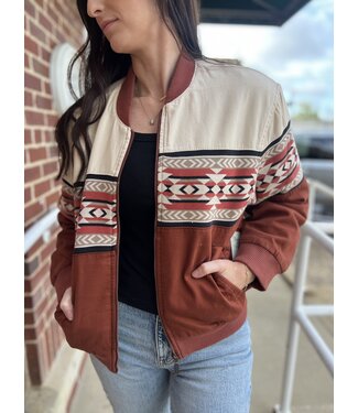 Wrangler 112382791 WMN Bomber Jacket Brown