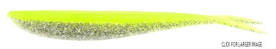 Lunker City Fishing Specialties Fin-s 4" Chartreuse Silk Ice #86
