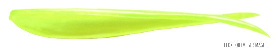 Lunker City Fishing Specialties Fin-s 4" Chartreuse Silk #027