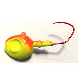 Marsh Tackle Jig Head Minnow Orange Yellow 3/4 oz. 3-pk.