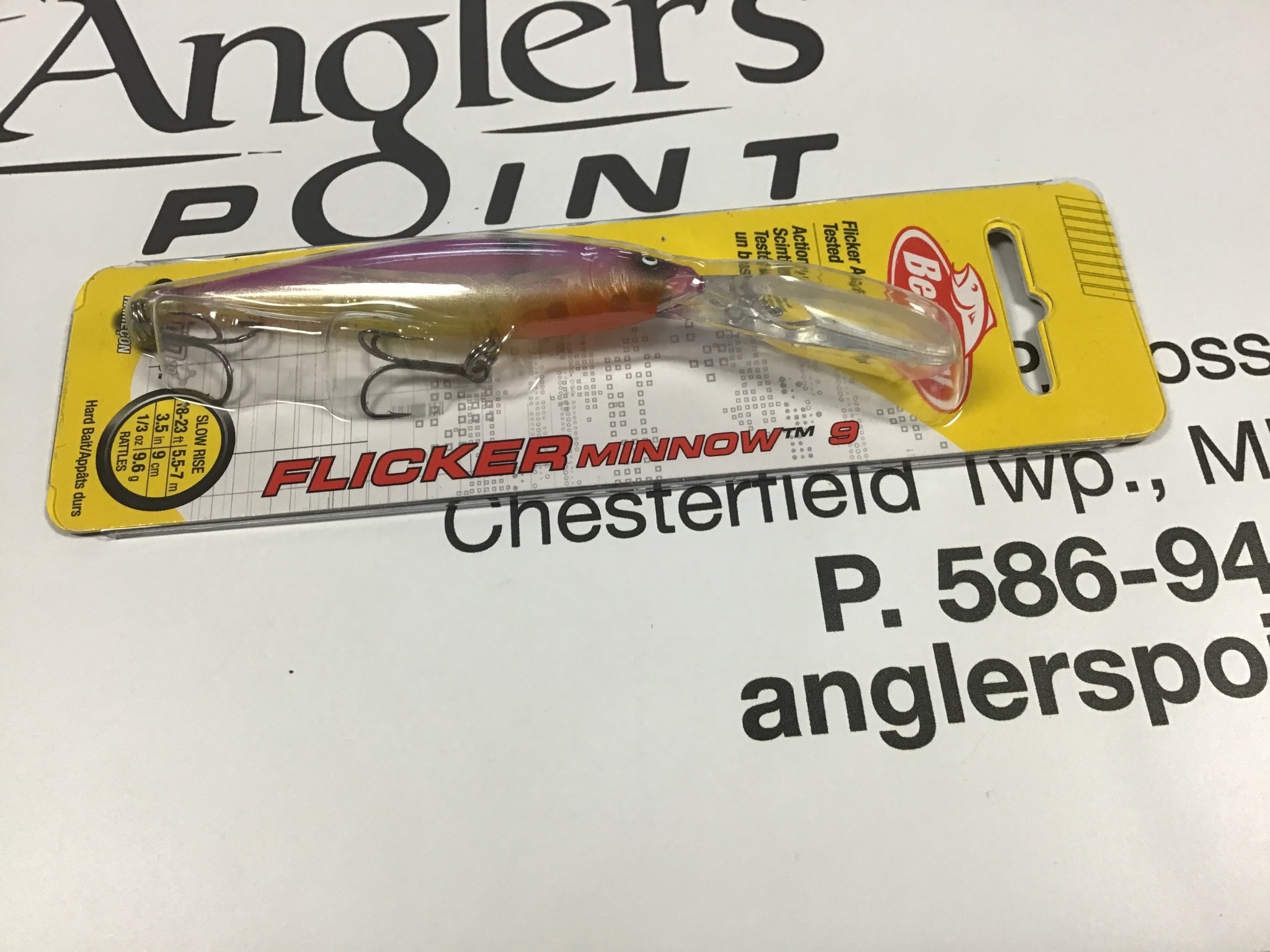 White Ghost Custom WGC Flicker Minnow #9 Purple Passion