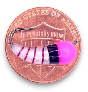 kendersoutdoors Kenders Akua Skud Tungsten Pk/ Wh/Blk-1/64 oz. #12 Hook