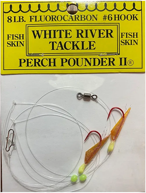 White River Tackle Perch Pounder II #18 Aurora Orange/Chart. Head #8 Hook