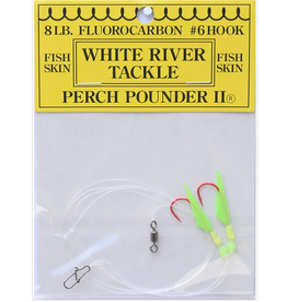 White River Tackle Perch Pounder #2 Glow/Chartreuse Head #6