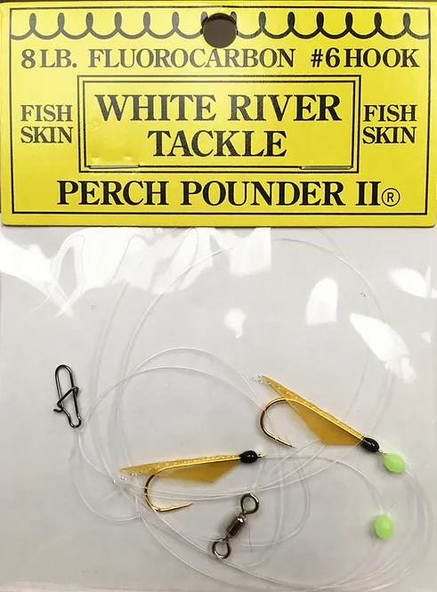 White River Tackle Perch Pounder II #8 Glow/Black-3*