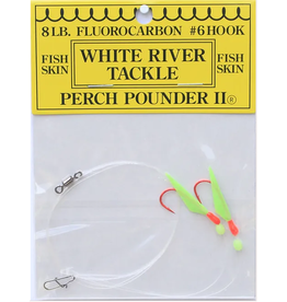 White River Tackle Perch Pounder #1 Glow/Red Head Hook 6