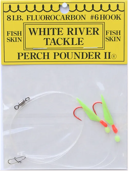 White River Tackle Perch Pounder II #8 Glow/Red-1
