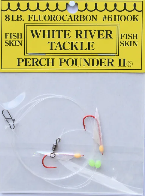 White River Tackle Perch Pounder II #8 Pearl/Orange-11*