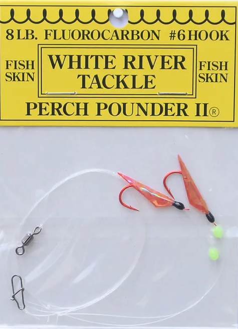 White River Tackle Perch Pounder #7 Red/Black Size 4*