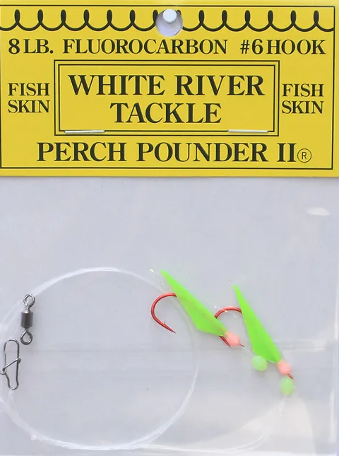 White River Tackle Perch Pounder #12 Glow/Pink Hook 6