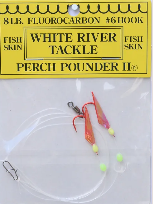 White River Tackle Perch Pounder #6 Red/Chartreuse Hook 6