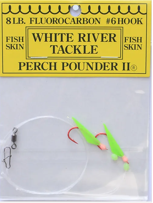 White River Tackle Perch Pounder II #8 Glow/Pink-12