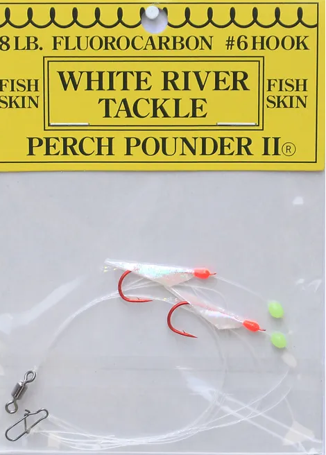 White River Tackle Perch Pounder II #8 Pearl/Red-15