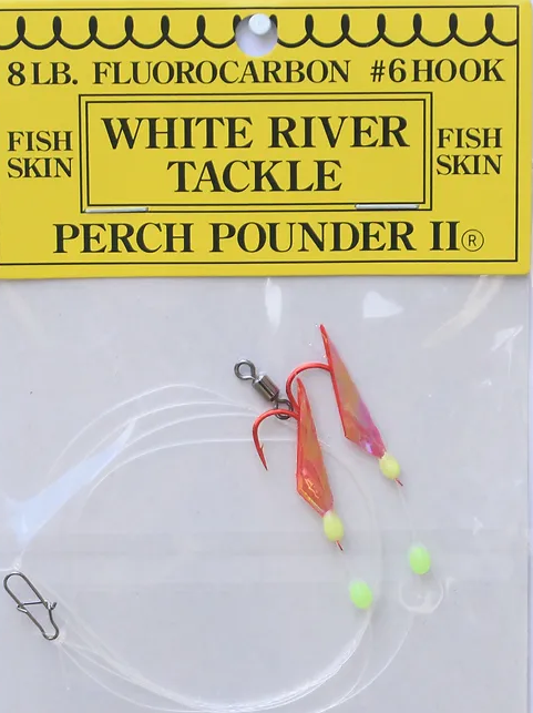 White River Tackle Perch Pounder II #8 Red/Chart.-6*23