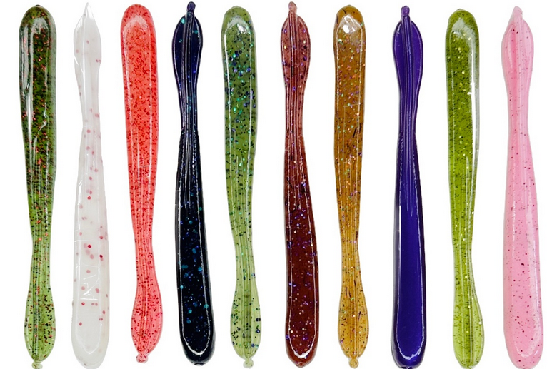 Quiet Cove Spade Worm 4" Sparkly Camel 10 pk