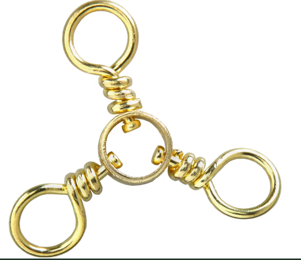 Eagle Claw  3-Way Swivel Brass #1/0